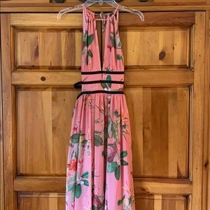 Floral - floor length dress - open sides!